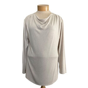 Lane Bryant‎ Beige Open Front Cardigan Plus Size 14/16 Lightweight Rayon Blend